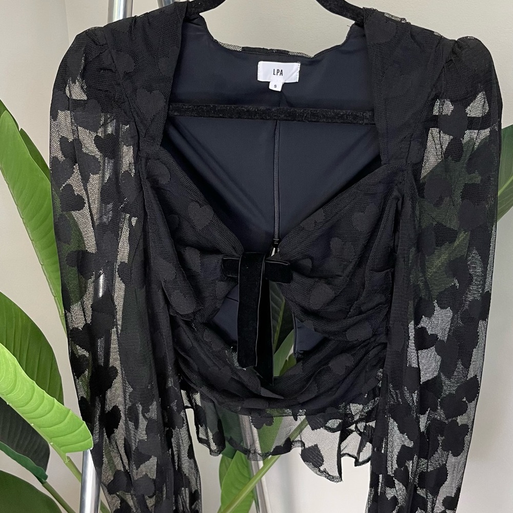 Black LPA blouse with cutout